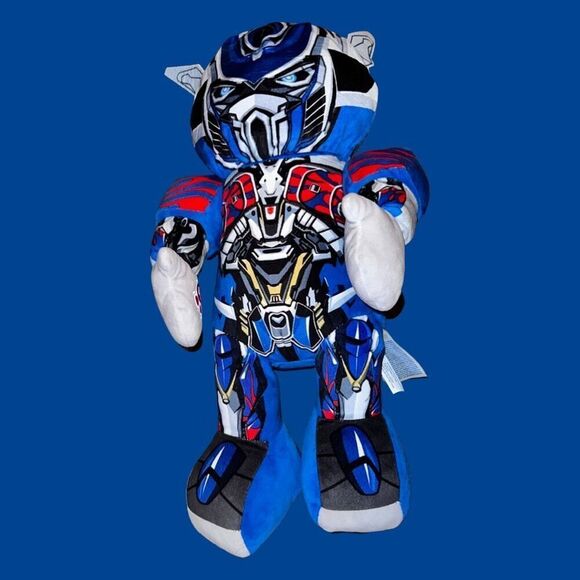 Build A Bear Optimus Prime Transformer Jointed Bear Plush 16" - Picture 1 of 4